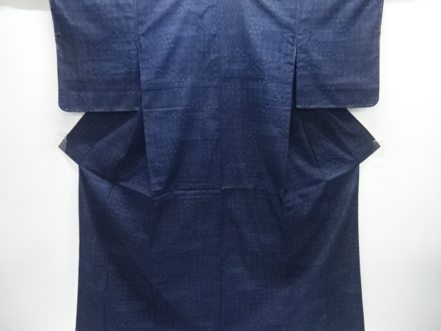 JAPANESE KIMONO / UNUSED / SILK / YUKI TSUMUGI / WOVEN FLORAL CLASSICAL PATTERN